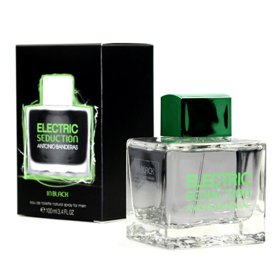 Антонио Бандерас. Электрический соблазн в черном. Парфюмерная вода (eau de parfum - edp) и туалетные духи (parfum de toilette) мужские